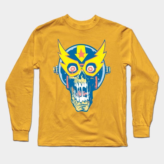 ELECTRIC PSYCHO SKULL Long Sleeve T-Shirt by BLITZ CADET 